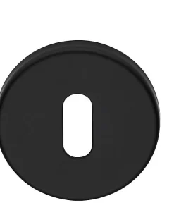 Online Hardwarexchange Poignée rosace ronde, Lot de 20, rosace trou de clé L, noir, Garantie 5 ans, pour porte intérieure.
