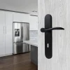 Clearance Easy K Poignées de porte EASY-K Ersa sans perçage noires 220x40mm Trou de clé L