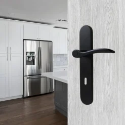 Clearance Easy K Poignées de porte EASY-K Ersa sans perçage noires 220x40mm Trou de clé L