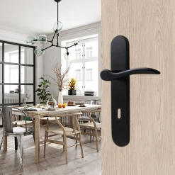Clearance Easy K Poignées de porte EASY-K Ersa sans perçage noires 220x40mm Trou de clé L