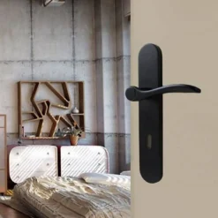 Clearance Easy K Poignées de porte EASY-K Ersa sans perçage noires 220x40mm Trou de clé L