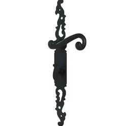 Hot Secury-T Poignées de porte fer forgé COQ noir 330X36 mm à condamnation