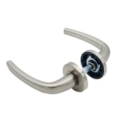 Cadap Poignées de Porte, Rosace Nickel, Carré 7, Fermeture par Condamnation, Fabrication Française* Poignée Sur Rosace