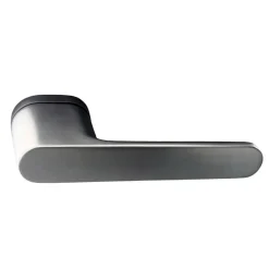 New Secury-T Poignées de porte sur rosace oblongue Canon de fusil / Gris anthracite - Modèle Marina