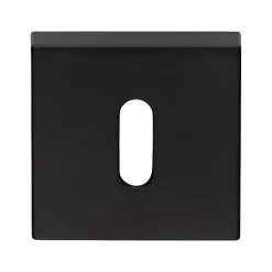Best Hardwarexchange Poignées, Lot de 20 rosace a clipser 019, Carré 7 mm, rosace trou de clé L, finition noir, pour porte intérieure.