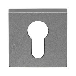 Online Hardwarexchange Poignées, Lot de 20, rosace carrée A CLIPSER rosace trou de clé I pour cylindre finition gris garant 5 ans, pour porte d'entrée