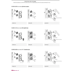 Sale Hardwarexchange Poignées pour porte d'entrée, Lot de 20, rosace carrée A CLIPSER, rosace trou de clé I pour cylindre, noir, garantie 5 ans