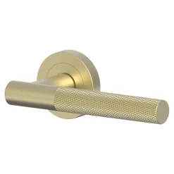GoodHome Poignées sur rosace à visser en aluminium effet doré Irus* Poignée Sur Rosace