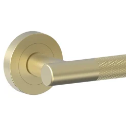 GoodHome Poignées sur rosace à visser en aluminium effet doré Irus* Poignée Sur Rosace