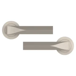 GoodHome Poignées sur rosace à visser hexagonale en aluminium effet chromé Soaz* Poignée Sur Rosace