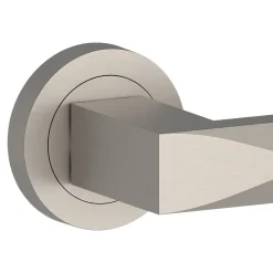 GoodHome Poignées sur rosace à visser hexagonale en aluminium effet chromé Soaz* Poignée Sur Rosace