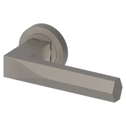 GoodHome Poignées sur rosace à visser hexagonale en aluminium effet chromé Soaz* Poignée Sur Rosace