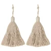 Pompon de clés à franges lin vendu par 2* Bouton De Meuble
