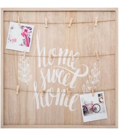 Atmosphera Porte - photos - bois et corde - 48x48 cm - Modèle 1-* Cadre