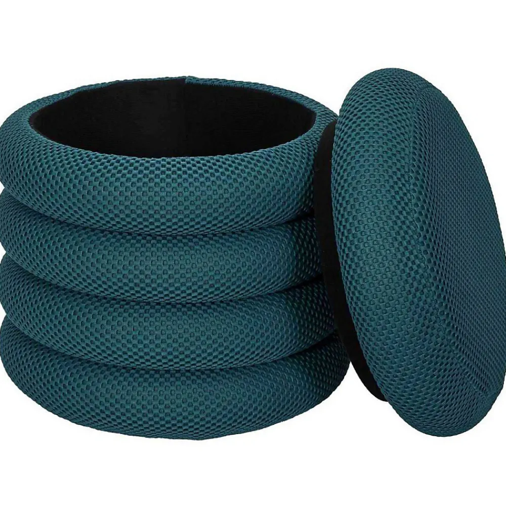 The Home Deco Factory Pouf 2 en 1 en tissu coloré Atome* Pouf Et Poire