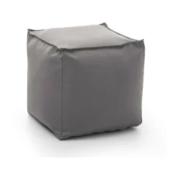 Talamo Italia Pouf Annalaura, Pouf multifonctionnel, Fauteuil relaxant en tissu rembourré, 100% Made in Italy, 45x45h45 cm, Gris* Pouf Et Poire