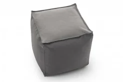 Talamo Italia Pouf Annalaura, Pouf multifonctionnel, Fauteuil relaxant en tissu rembourré, 100% Made in Italy, 45x45h45 cm, Gris* Pouf Et Poire