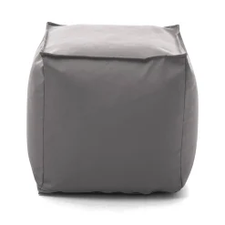 Talamo Italia Pouf Annalaura, Pouf multifonctionnel, Fauteuil relaxant en tissu rembourré, 100% Made in Italy, 45x45h45 cm, Gris* Pouf Et Poire