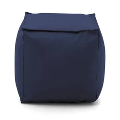 Talamo Italia Pouf Aron, Pouf multifonctionnel, Fauteuil relaxant en tissu rembourré, 100% Made in Italy, 45x45h45 cm, Bleu* Pouf Et Poire