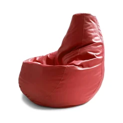 Talamo Italia Pouf Asino, Pouf pouf, Pouf en simili cuir, 100% Made in Italy, 70x70h110 cm, Rouge* Pouf Et Poire