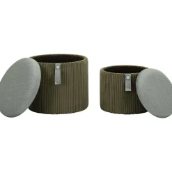 Hot Mauro Ferretti Pouf avec rangement intégré Bolzano (Set de 2)