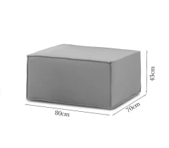 Talamo Italia Pouf Avolasca, Pouf de salon, Fauteuil relaxant en tissu rembourré, 100% Made in Italy, 80x70h43 cm, Gris* Pouf Et Poire