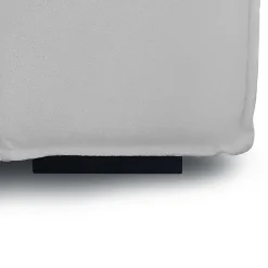 Talamo Italia Pouf Avolasca, Pouf de salon, Fauteuil relaxant en tissu rembourré, 100% Made in Italy, 80x70h43 cm, Gris* Pouf Et Poire