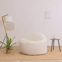 Bananair Pouf bouclette 100 cm blanc* Pouf Et Poire