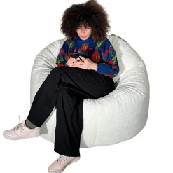 Bananair Pouf bouclette 100 cm blanc* Pouf Et Poire