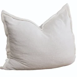 New Bananair Pouf bouclette déhoussable 180 x 140 cm blanc