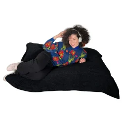 Bananair Pouf bouclette déhoussable 180 x 140 cm noir* Pouf Et Poire
