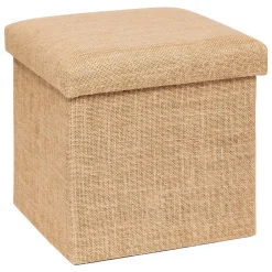 5Five Pouf de rangement Mix 'n' Modul en toile de jute 31x31cm - Beige-* Pouf Et Poire