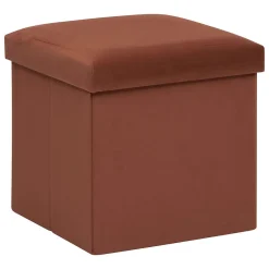 Hot Atmosphera Pouf de rangement pliable en velours