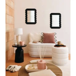Hot Atmosphera Pouf en bouclette KEMI - Blanc