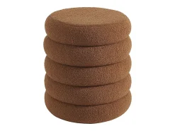 Vente-unique Pouf en tissu bouclette terracotta ECAMBI* Pouf Et Poire