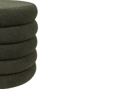 Best Vente-unique Pouf en tissu bouclette vert sapin ECAMBI