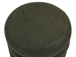 Best Vente-unique Pouf en tissu bouclette vert sapin ECAMBI