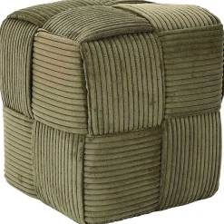 The Home Deco Factory Pouf en tissu côtelé tressé Scott* Pouf Et Poire
