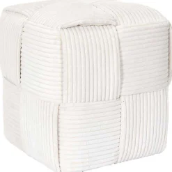 The Home Deco Factory Pouf en tissu côtelé tressé Scott* Pouf Et Poire