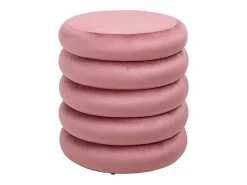 Vente-unique Pouf en velours rose ECAMBI -* Pouf Et Poire