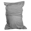 Best Vivezen Pouf, fauteuil d'intérieur déhoussable - 90 x 140 cm - Sherpa - Gris clair -