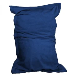 Vivezen Pouf, fauteuil d'intérieur déhoussable - 90 x 140 cm - Sherpa - Bleu marine -* Pouf Et Poire