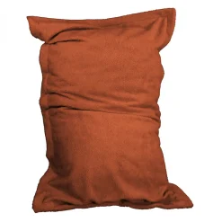Hot Vivezen Pouf, fauteuil d'intérieur déhoussable - 90 x 140 cm - Sherpa - Terracotta -
