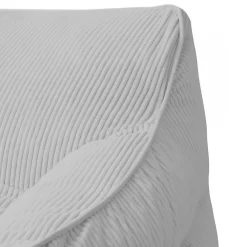 Online Bananair Pouf fauteuil velours côtelé 100x110 cm gris clair