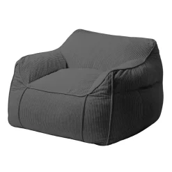 Bananair Pouf fauteuil velours côtelé 100x110 cm gris foncé* Pouf Et Poire