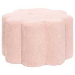 Outlet Atmosphera Créateur D'Intérieur Pouf Fleur Rose L50xl30xH50 cm - Atmosphera