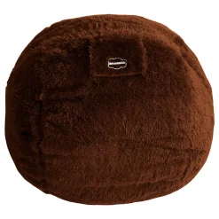 Outlet Bananair Pouf géant déhoussable fausse fourrure 160 cm chocolat
