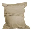 Vivezen Pouf géant XXL, fauteuil d'intérieur déhoussable - 150 x 180 cm - Sherpa - Beige -* Pouf Et Poire