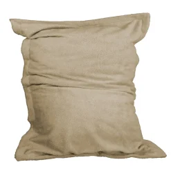 Vivezen Pouf géant XXL, fauteuil d'intérieur déhoussable - 150 x 180 cm - Sherpa - Beige -* Pouf Et Poire