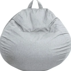 Hot Bananair Pouf poire déhoussable en polyester 105 x 85 cm gris